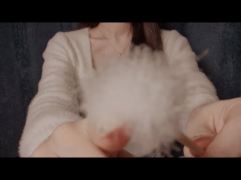 Brush Sounds & Visual Brushing 🤍 Fluffy ASMR (No Talking)