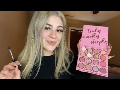 ASMR bestie does your makeup to make you feel better 🤍
