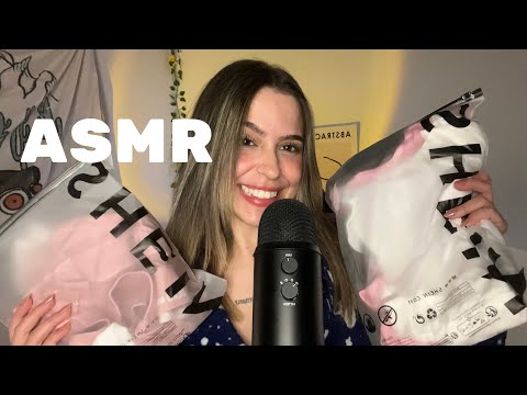 ASMR MOSTRANDO RECEBIDOS DE ROUPAS DA SHEIN 🩵 #shein