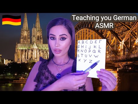 🇩🇪Teaching you German●ASMR●deutsch●Soft-spoken