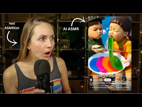 Real ASMRtist Reacts to AI ASMR 😳 (Close Up Whispering)