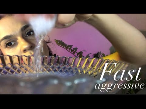 ASMR - Fast aggressive - Te refrescando nesse calor 💦☀️(sons de água e fast tapping)