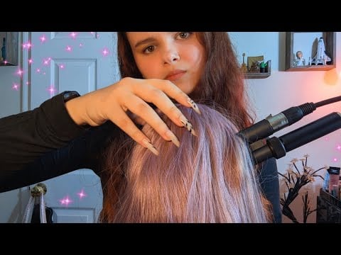 Your Hair is the Mic | Hair Sounds, Brushing, Combing, Long Nail Scratches, Whispers ASMR