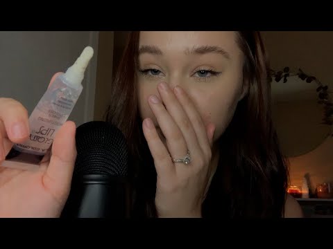 ASMR intense, wet mouth sounds, lipgloss application (100% sensitivity)