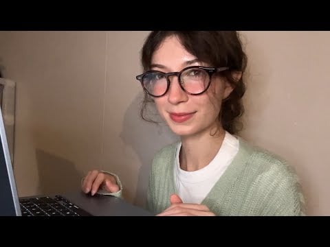 ASMR Receptionist with a Cold | checking you in, typing sounds, soft spoken 💙