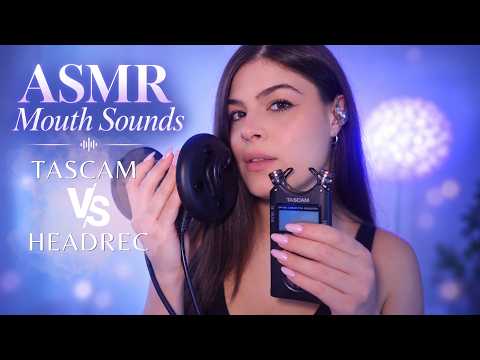 SOLO MOUTH SOUNDS | ASMR BATTLE: Tascam VS Headrec (Mouth sounds, Tico tico, Kisses, Inaudible)