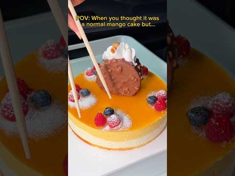 When you thought it was a normal mango cake but… #food #eating #mukbang #dessert #asmr