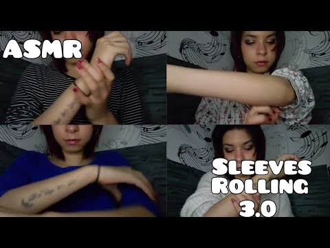 ASMR ◇ Sleeves rolling (4 different fabrics) 💫