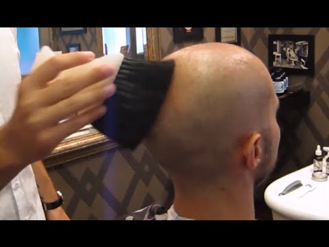 Old School Barber - Head Shave with Massage - No Talking ASMR 1/3