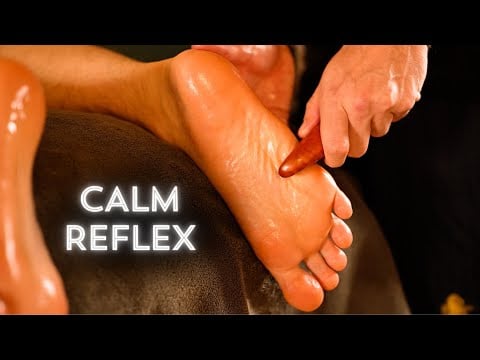 Soothing Foot Massage ASMR with Acupressure Tools for Stress Relief and Sleep
