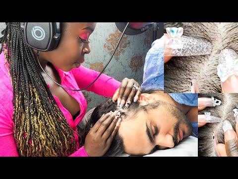 ASMR Dreamy 💭 Close -Up Nitpicking FOR SLEEP | Parting | Scratching.