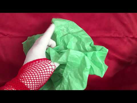 LATEX GLOVES ✋ size S 💚 CRUMBLING PAPER  [[ASMR]]