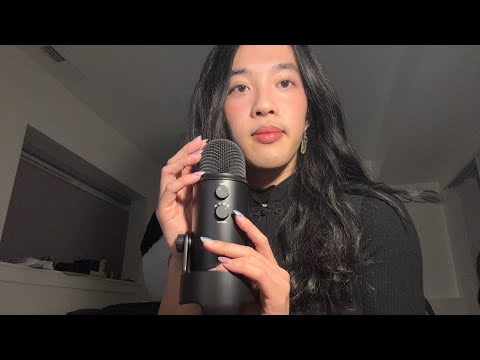 ASMR my first video pt. 2! 🌠 (mic brushing + plucking + positive affirmations)