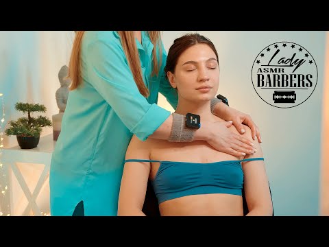 ASMR Relaxing Shoulders Massage by Barber Lady Lida