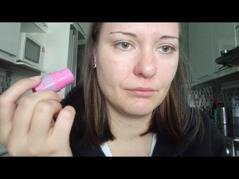ASMR- Morning face routine and follow the light trigger
