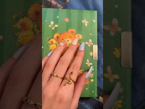 Tapping On Notebook ASMR 💚🧸#randomasmr #asmr #asmrvideo #shorts #notebook #tapping #nails