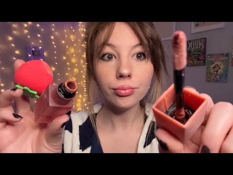 ASMR Skincare And Makeup For Your Date😍 (up close asmr) 