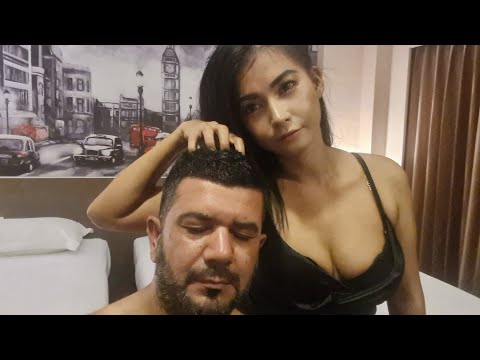 💈PRIVATE HOTEL ROOM ASMR HEAD MASSAGE & SOFT SCRATCHING by THAI LADY BARBER