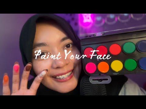 ASMR Paint Your Face [MouthSound,HandMovement]🎨👩‍🎨