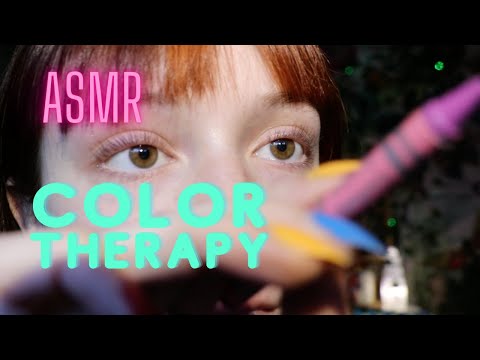 🖍️ASMR NO TALKING🖍️drawing on your face with crayons in all the colors you need rn