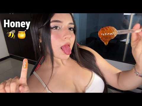 Comiendo MIEL asmr LENTAMENTE💕