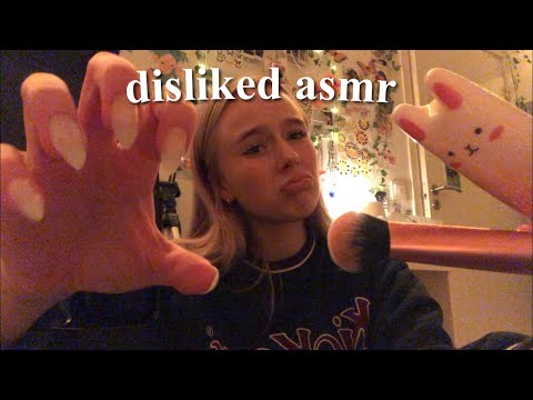 ASMR my disliked triggers ~ mic brushing, visual triggers,  tapping, mic scratching & lip gloss