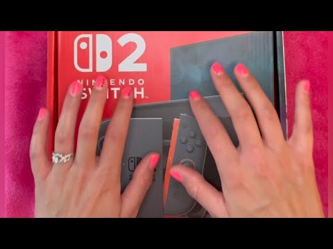 ASMR | Nintendo Switch 2 Unboxing (tapping, tracing, & whispering)