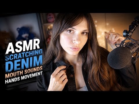 ASMR Fast Aggressive Denim Scratching & Mouth Sounds (Brain Tingles)