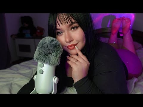 TkTk, clicky mouth sounds, floofy mic cover ASMR for sleep 😴