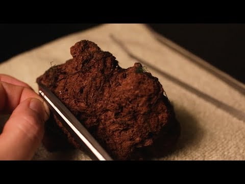 Up Close, Breathy ASMR WhisperSsss ~ Cleaning One of My Lava Rocks with Tweezers