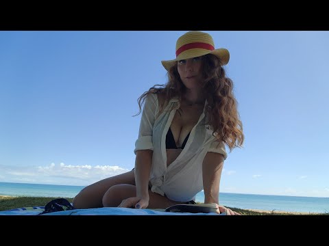 On the Beach with me ASMR | lofi | Ocean Sounds🌊⛱️