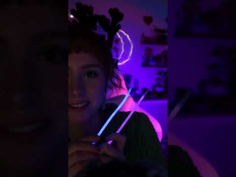 Poking you with glow sticks ASMR 💜