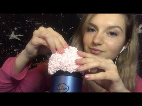 ASMR Sticky, Squishy, Crackling Foam Sounds // Whispering