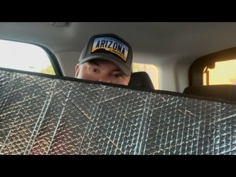 ASMR IN THE CAR WINDSHIELD COVER + POSITIVE AFFIRMATIONS 