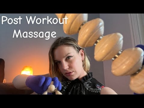 [ASMR] Fast & Aggressive Massage After Workout ( Wooden Tools + Nitrile Gloves )