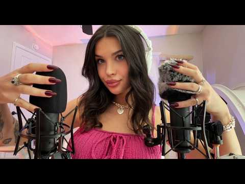 ASMR Chaotic Unpredictable Ear to Ear (soft spoken to whisper, mouth sounds, stuttering)