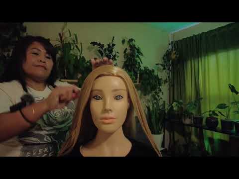 Hair Brushing | ASMR | Hair Play - Hairstyling, vintage Hairstyles, Hair & Makeup, Finishing Touch 🤣