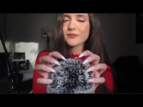 ASMR| Fluffy Mic Scratching With Long Nails ❤️ Simulated Scalp Massage Pt. 2