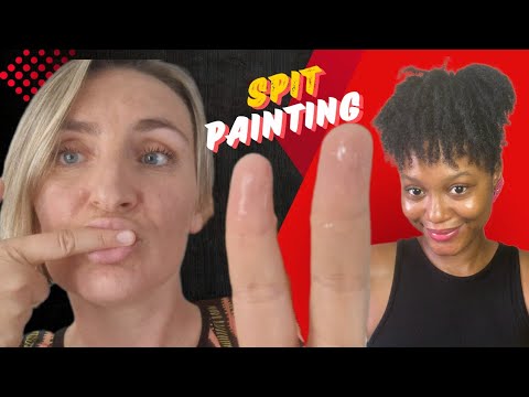 ASMR FAST CHAOTIC SPITPAINTING | Collaboration with@GremlinASMR #asmr #relax #lofi  #relaxing