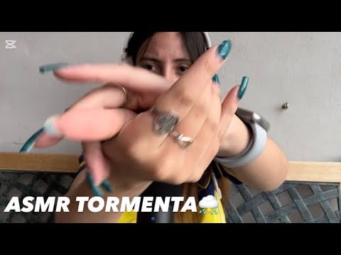 ASMR tormenta de fondo, hand sounds y visuales⛈️ |asmr argentina