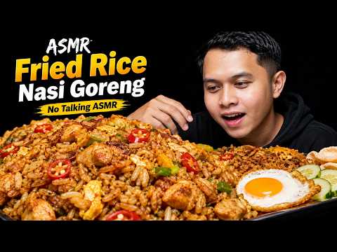ASMR Fried Rice eating | Nasi Goreng (Indonesian Fried Rice) | Satisfying Eating Sounds, No Talking