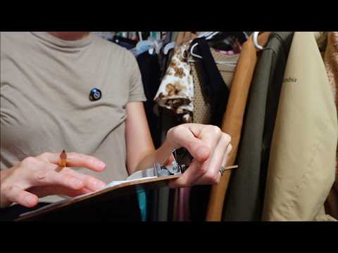 ASMR Thrift Store Roleplay | Taking Inventory (soft spoken, writing, hanger sounds)