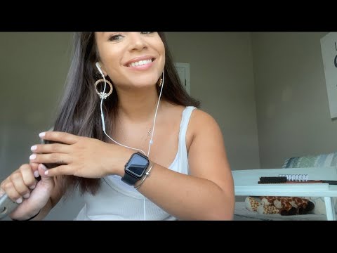 ASMR | Brushing, Shirt Scratching, Lip Gloss Application