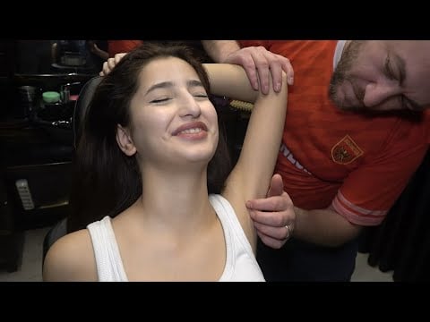 SO TICKLISH FEMALE ARMPIT ASMR MASSAGE + CRACKS + WASH + CHEST, BELLY, FOOT, HIP, BACK, HEAD MASSAGE