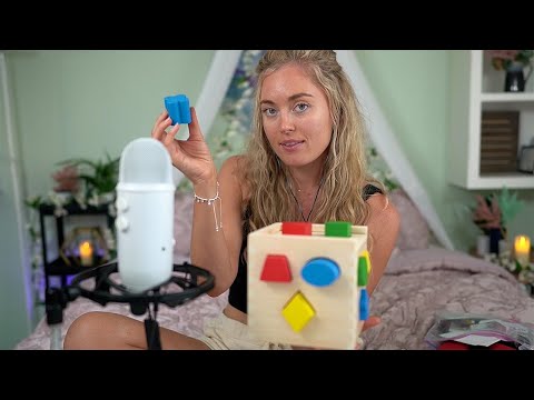 ASMR Ausländerin lernt mit dir die deutsche Formen ⭐ ROLEPLAY 🔷 (Geräusche von Holzspielzeug)