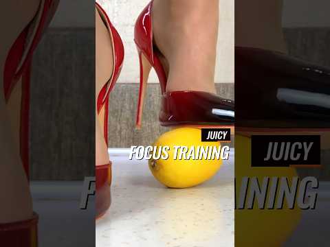 Ferrari Pumps vs. Lemon! Oddly Satisfying High Heels Crushing Food! ASMR