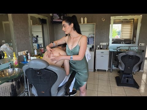 💈LADY BARBER RAVEN MELTS AWAY EVERY OUNCE OF STRESS 😮‍💨 | SCALP, FACE, BACK & ARM MASSAGE ASMR