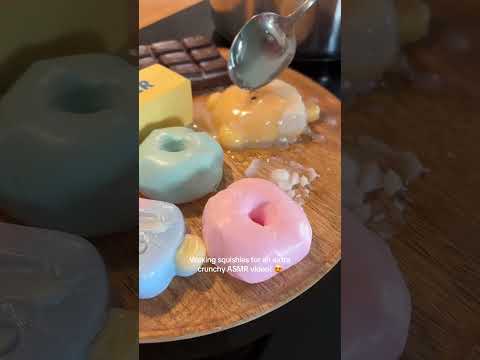 Soon soon! 🎬🍩✨🤤 PS: It’s so much work! 😅 #crunchy #asmr #squishy #wax