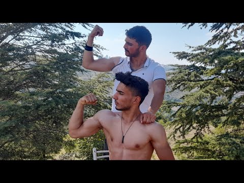Amazing asmr massage in nature and the sound of nature
