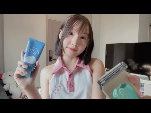 ASMR shaving for you 🪒🧼 โกนหนวดให้เพื่อนๆคับ